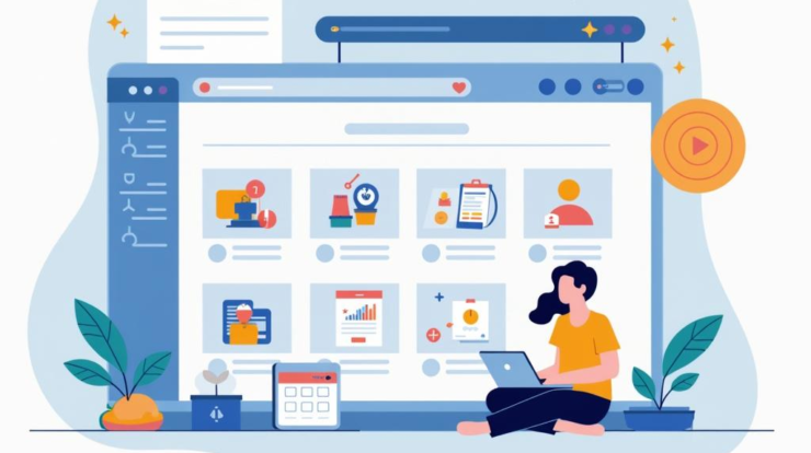 Промпт: "Flat illustration of product catalog management in OpenCart, featuring a user-friendly interface, colorful icons, and organized product displays." Prompt: "Flat illustration of product catalog management in OpenCart, featuring a user-friendly interface, colorful icons, and organized product displays."