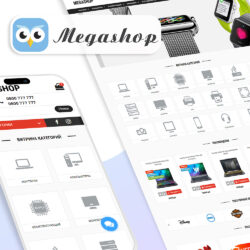 Megashop — адаптивный шаблон с универсальным дизайном для e-commerce. Легкость настройки, многофункциональный пользовательский интерфейс и мобильная версия ждут вас!