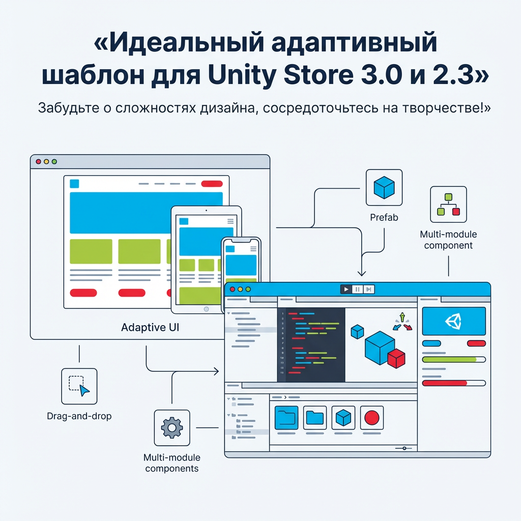 Идеальный адаптивный шаблон для Unity Store 3.0 и 2.3