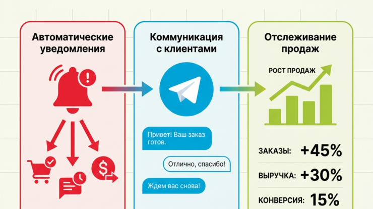 Узнайте, как Telegram автоматизирует уведомления и улучшает коммуникацию с клиентами. Следите за продажами и повышайте вовлеченность с помощью эффективных стратегий! Не упустите возможность, переходите по ссылке!