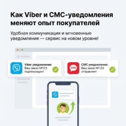 С Viber и СМС-уведомлениями ваш клиентский сервис выйдет на новый уровень! Удобная коммуникация и мгновенные уведомления о заказах сделают покупки еще проще и приятнее. Узнайте больше об этом инструменте, который улучшит опыт ваших клиентов!