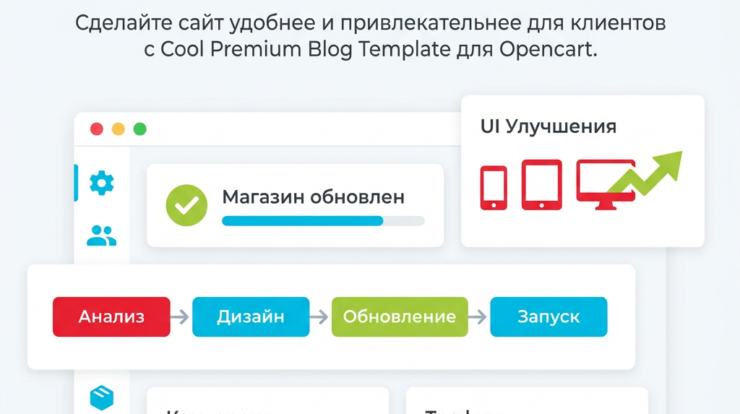 Обновите свой интернет-магазин с Cool Premium Blog Template для Opencart! Этот адаптивный шаблон не только улучшит функциональность вашего сайта, но и сделает пользовательский интерфейс более привлекательным. Узнайте больше и сделайте свой магазин еще более удобным для клиентов!