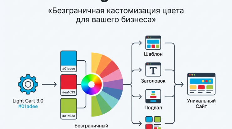 Создайте уникальный сайт с Light Cart 3.0 и привлеките клиентов с помощью стильного дизайна и многогранной кастомизации. Легко настраивайте цветовые схемы и интерфейс, чтобы ваш онлайн-магазин выделялся среди других. Узнайте больше и преобразите свой бизнес!