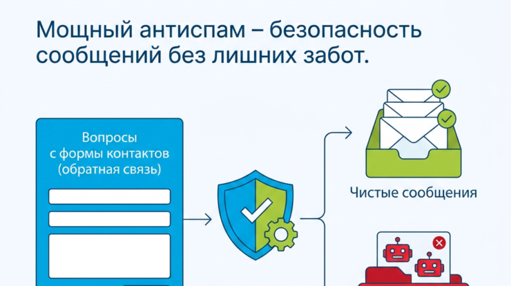 Защитите свою форму контактов от спама с помощью мощного антиспама! Наслаждайтесь безопасностью и спокойствием, зная, что каждое сообщение проходит валидацию и фильтры. Узнайте, как это сделать, перейдя по ссылке.