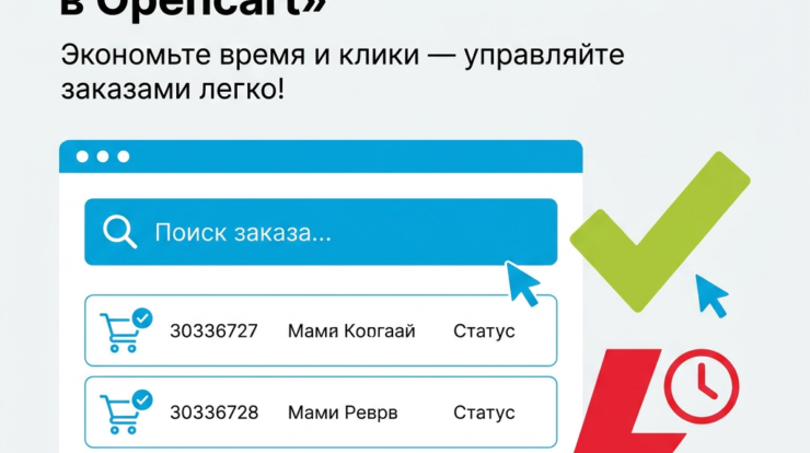 Упростите управление заказами в вашем интернет-магазине с помощью модуля поиска заказов для Opencart 2x. Экономьте время на поиск и оптимизируйте клики в административной панели — это ваш шанс сделать работу эффективнее!