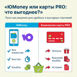 С ЮMoney вы получаете доступ к выгодным условиям и удобству при оплате товаров и услуг. Сравните банковские карты и электронные кошельки, выберите лучшее решение для ваших финансов и упрощайте ваши платежи. Узнайте подробнее!
