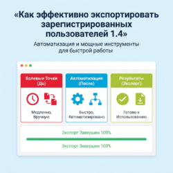 Узнайте, как новая версия программного обеспечения для управления пользователями 1.4 может улучшить эффективность вашего бизнеса с помощью автоматизации и мощных инструментов экспорта данных. Переходите по ссылке и упростите свою работу!