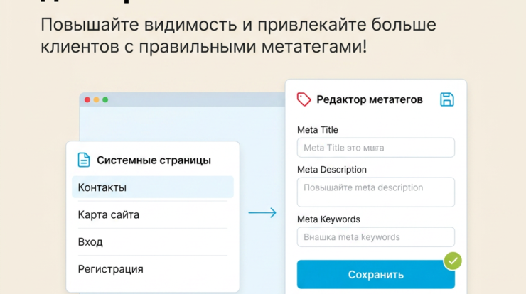 Улучшите видимость вашего интернет-магазина с помощью SEO-оптимизации для OpenCart 3.x. С правильными Meta Tags ваши системные страницы будут работать на вас, привлекая больше клиентов. Узнайте, как это сделать!