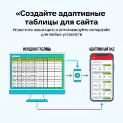 Адаптивные таблицы сделают ваш сайт удобным для пользователей на любых устройствах. Улучшите навигацию и взаимодействие, оптимизируйте интерфейс для мобильной версии — кликайте, чтобы узнать больше!