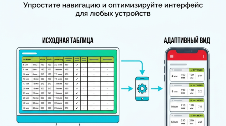 Адаптивные таблицы сделают ваш сайт удобным для пользователей на любых устройствах. Улучшите навигацию и взаимодействие, оптимизируйте интерфейс для мобильной версии — кликайте, чтобы узнать больше!