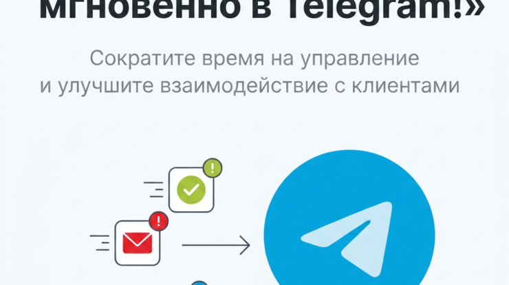 Узнайте, как наш сервис автоматизации уведомлений в Telegram поможет вашему бизнесу быть на шаг впереди! Сократите время на управление заказами и улучшите взаимодействие с клиентами. Не упустите возможность улучшить бизнес-процессы — переходите по ссылке!