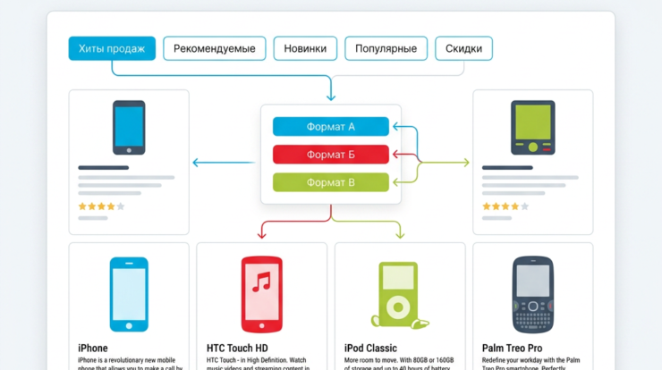 С ProductTabs вы сможете оптимизировать представление товаров на своем сайте, улучшив пользовательский опыт благодаря интуитивному интерфейсу. Убедитесь сами, как просто и удобно делать выбор формата, переходите по ссылке!
