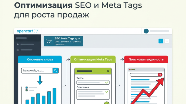 Усовершенствуйте свой интернет-магазин с помощью SEO и Meta Tags для Opencart и получите заметное улучшение видимости в поисковых системах. Узнайте, как эффективно использовать ключевые слова и теги, чтобы привлечь больше клиентов!