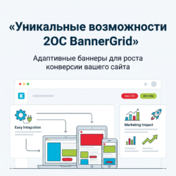 2OC BannerGrid превращает ваш веб-дизайн в мощный инструмент маркетинга! Создавайте адаптивные баннеры, которые легко интегрируются и увеличивают конверсию. Узнайте, как это работает!
