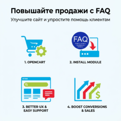 Установив Модуль FAQ для Opencart, вы не только оптимизируете сайт, но и улучшите пользовательский опыт, что повысит конверсии и увеличит продажи. Узнайте, как легко поддерживать клиентов и удовлетворить их потребности!