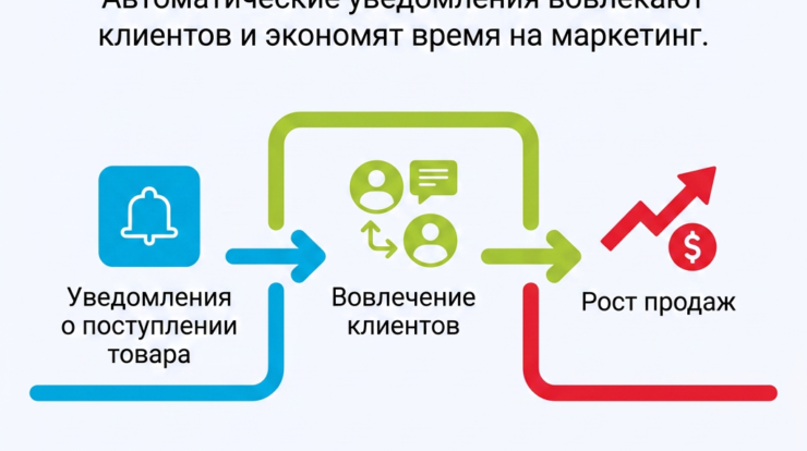 Увеличьте продажи с помощью автоматизированных уведомлений о поступлении товара! С нашим инструментом вы отлично вовлекаете клиентов и стимулируете их покупки, экономя время на маркетинг. Узнайте больше о возможностях нашего решения!