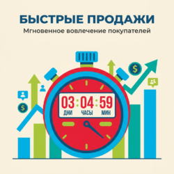 Таймер обратного отсчета — ваш идеальный помощник для увеличения продаж! Создайте эффект срочности и заставьте покупателей действовать быстрее. Убедитесь сами, как этот инструмент повысит ваши конверсии!