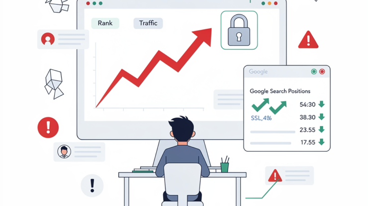 Сравним причины снижения позиций в Google после установки SSL-сертификата и разберём важные шаги для их восстановления. Узнайте, как избежать ошибок.